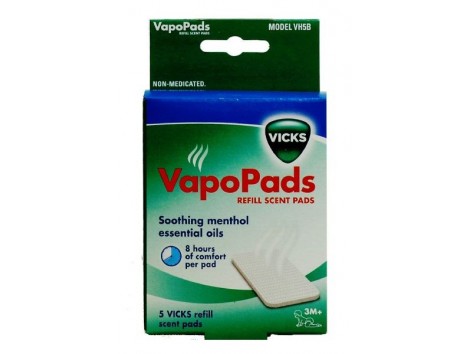 Peças Vicks Vapopads. 7 partes de essência de mentol