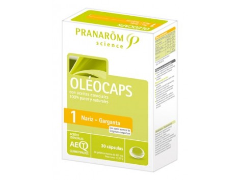 Pranarom Oleocaps-1 Nariz e Garganta 30 cápsulas.