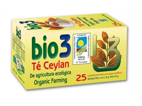 Bio3 Organische Ceylon Tea Frühlingstrieben 25 Filtern.