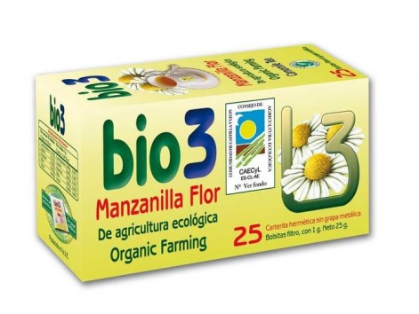 Bio3 Manzanilla Flor Ecológica 25 filtros.