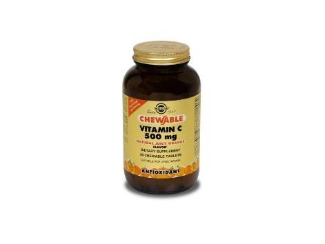 Solgar Vitamina C 500 mg Sabor a naranja 90 Comprimidos masticab