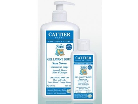 Cattier Gel de Baño Bebé Cabello y cuerpo 500ml.