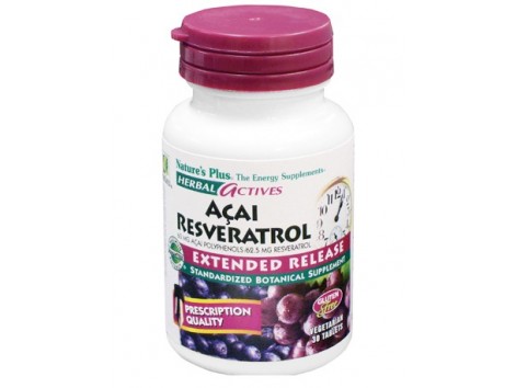 Nature's Açai Resveratrol 30 comprimidos.