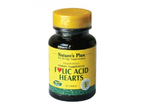 Nature´s Plus Ácido Fólico Fólic Acid Hearts 90 comprimidos.
