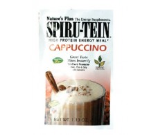 Nature's Plus Spiru-Tein Cappuccino mais de 32 gramas.