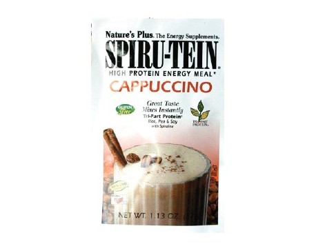 Nature´s Plus Spiru-Tein Capuccino sobre 32 gramos.