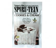 Nature´s Plus Spiru-Tein Cookies & Cream sobre 35 gramos.
