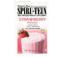 Nature´s Plus Spiru-Tein Fresas sobre 32 gramos.