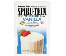 Nature's Plus Spiru-Tein Vanilla em 34 gramas.