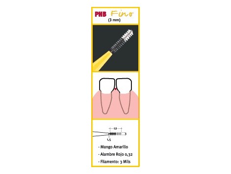 Fine PHB interdental brushes 6 pcs.