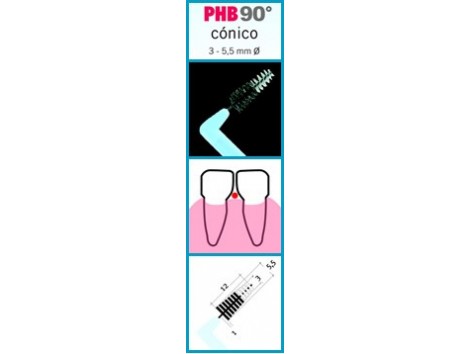 PHB 90 interdental brushes Conico 6 +.