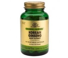 Solgar Korean Ginseng 60 capsulas vegetales. Extracto Estandariz