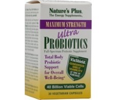 Natures Plus Ultra Probiotics 30 Vegetarian Capsules.