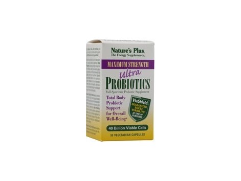 Natures Plus Ultra Probiotics probióticos 30 cápsulas vegetales.