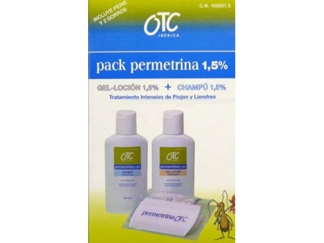 OTC PACK Permetrina 1,5% Antipiojos Locion + Champu.